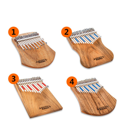 Newest Gecko Mahogany Professional Kalimba 17 keys with Gig Bag Protective Case High Performance Thumb Piano with Accessories Tuning Hammer, Study Book