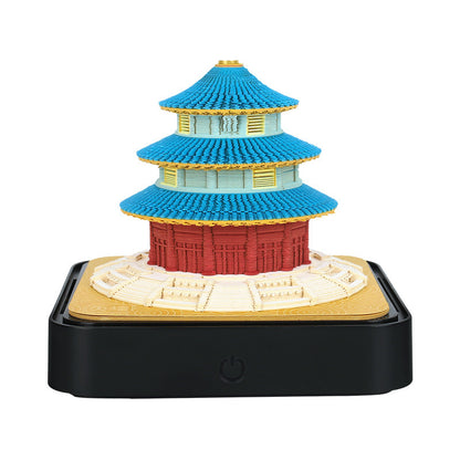 3D Stereoscopic Sticky Note Paper Earth Model Temple Of Heaven Calendar Gift Gift Paper Engraving Calendar Notebook Ornamen