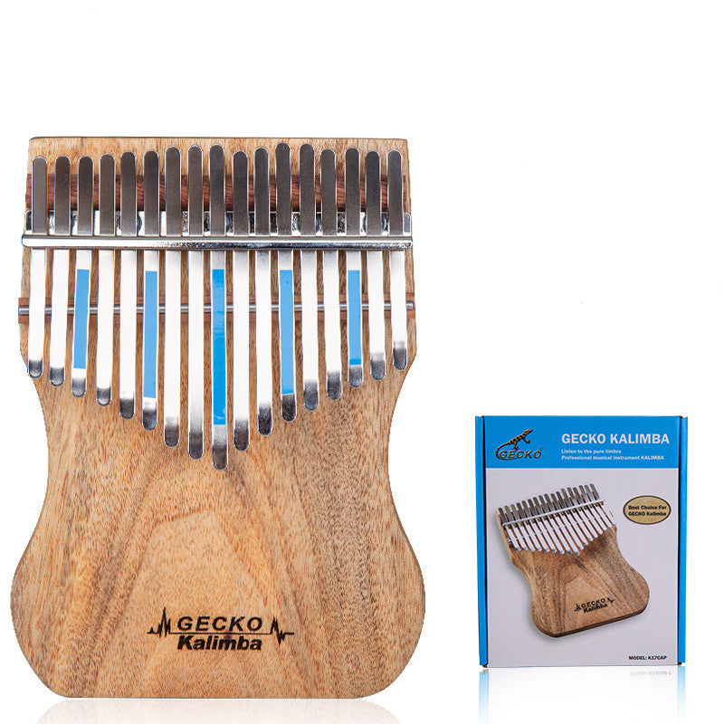 Newest Gecko Mahogany Professional Kalimba 17 keys with Gig Bag Protective Case High Performance Thumb Piano with Accessories Tuning Hammer, Study Book