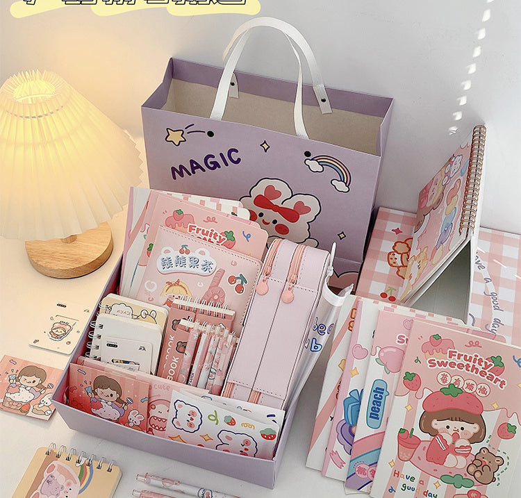 Girl Students' Supplies Stationery Set Gift Box