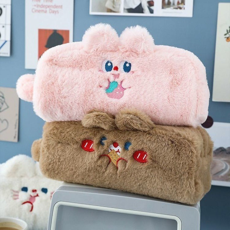 High School Girl Super Cute And Fluffy Stationery Box