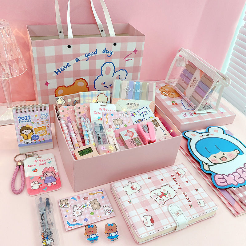 Girl Students' Supplies Stationery Set Gift Box